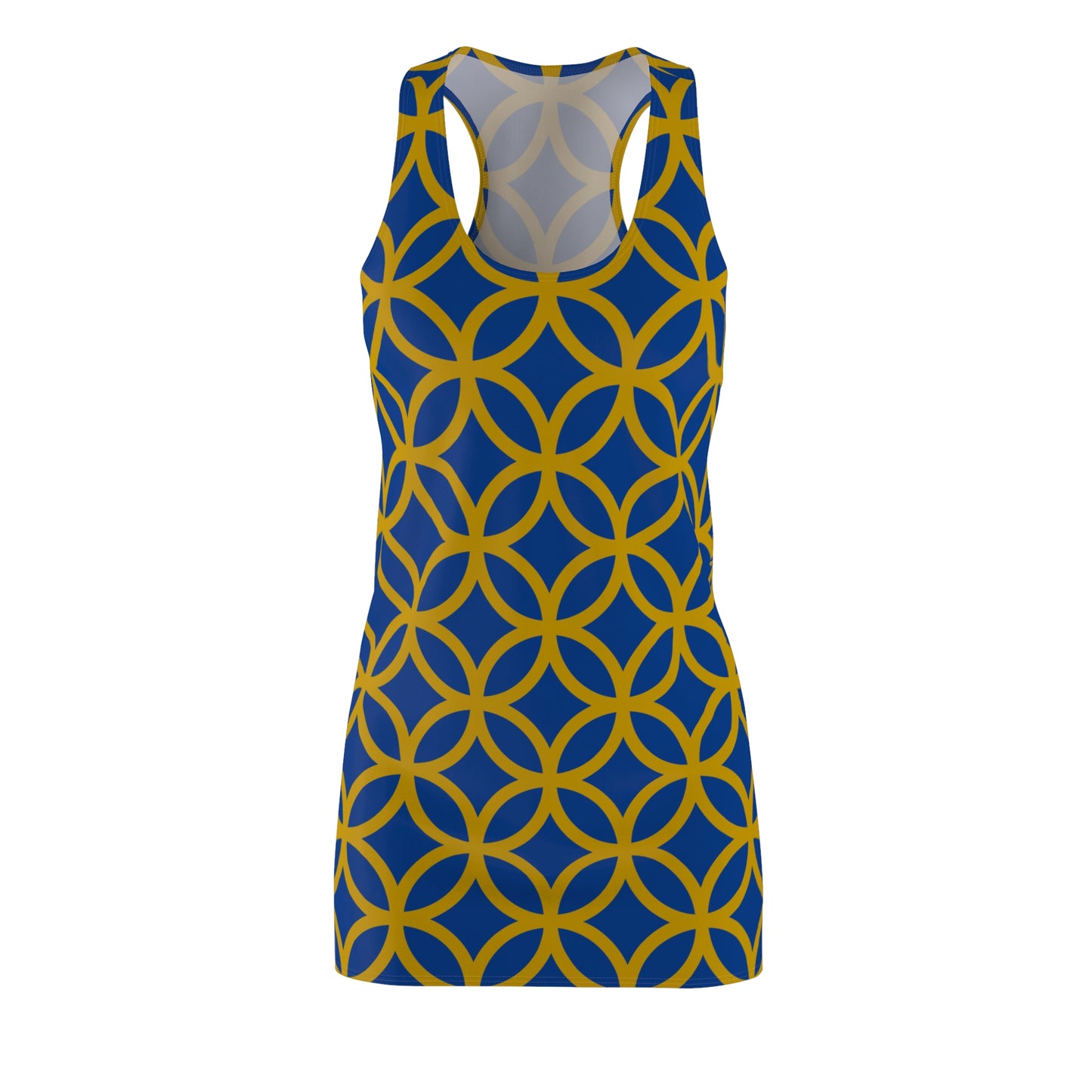 Luxury Racerback Dress mit Modern Circle Pattern Design