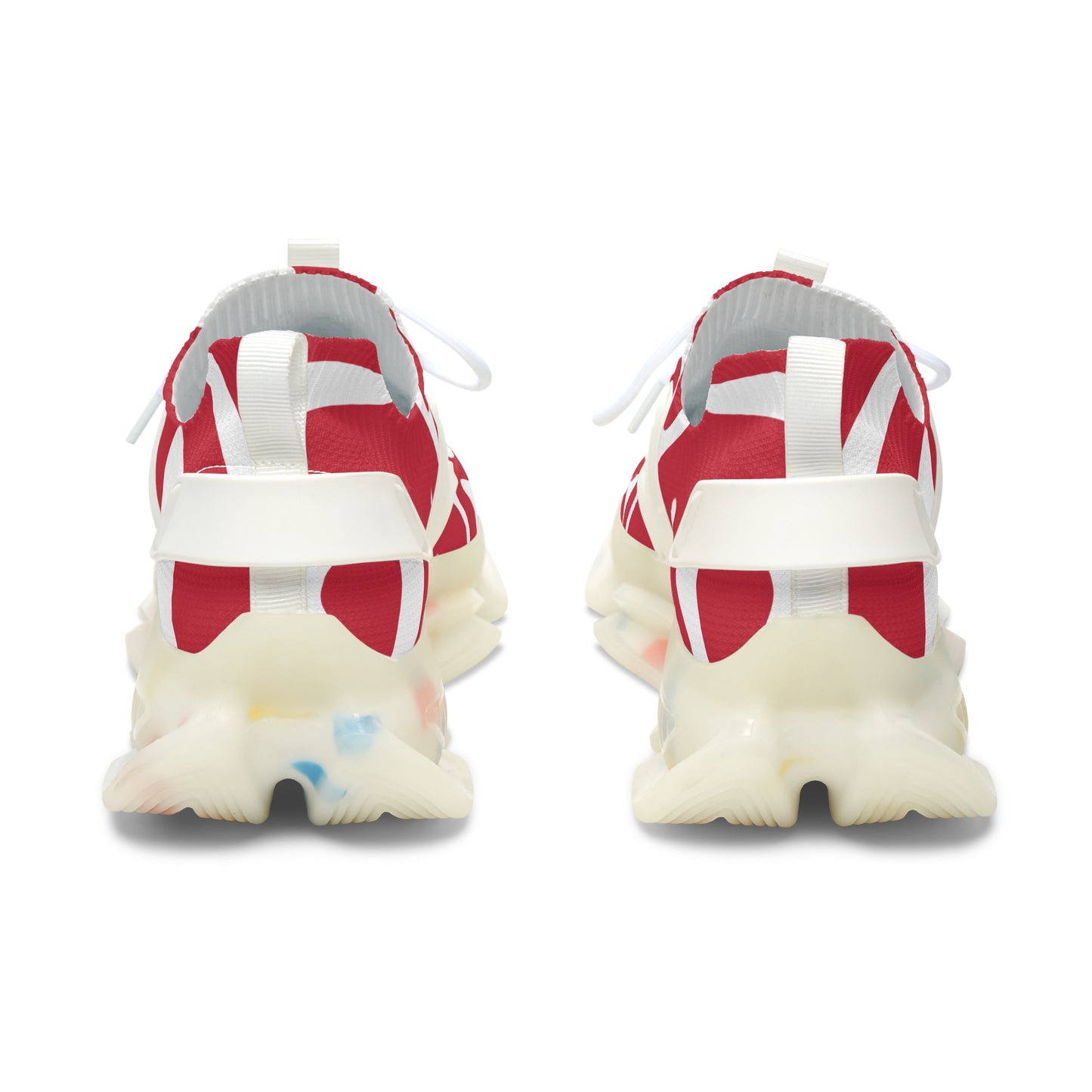 MauserDesign Damen Sneaker Rot Mesh Atmungsaktiv Bequeme Turnschuhe