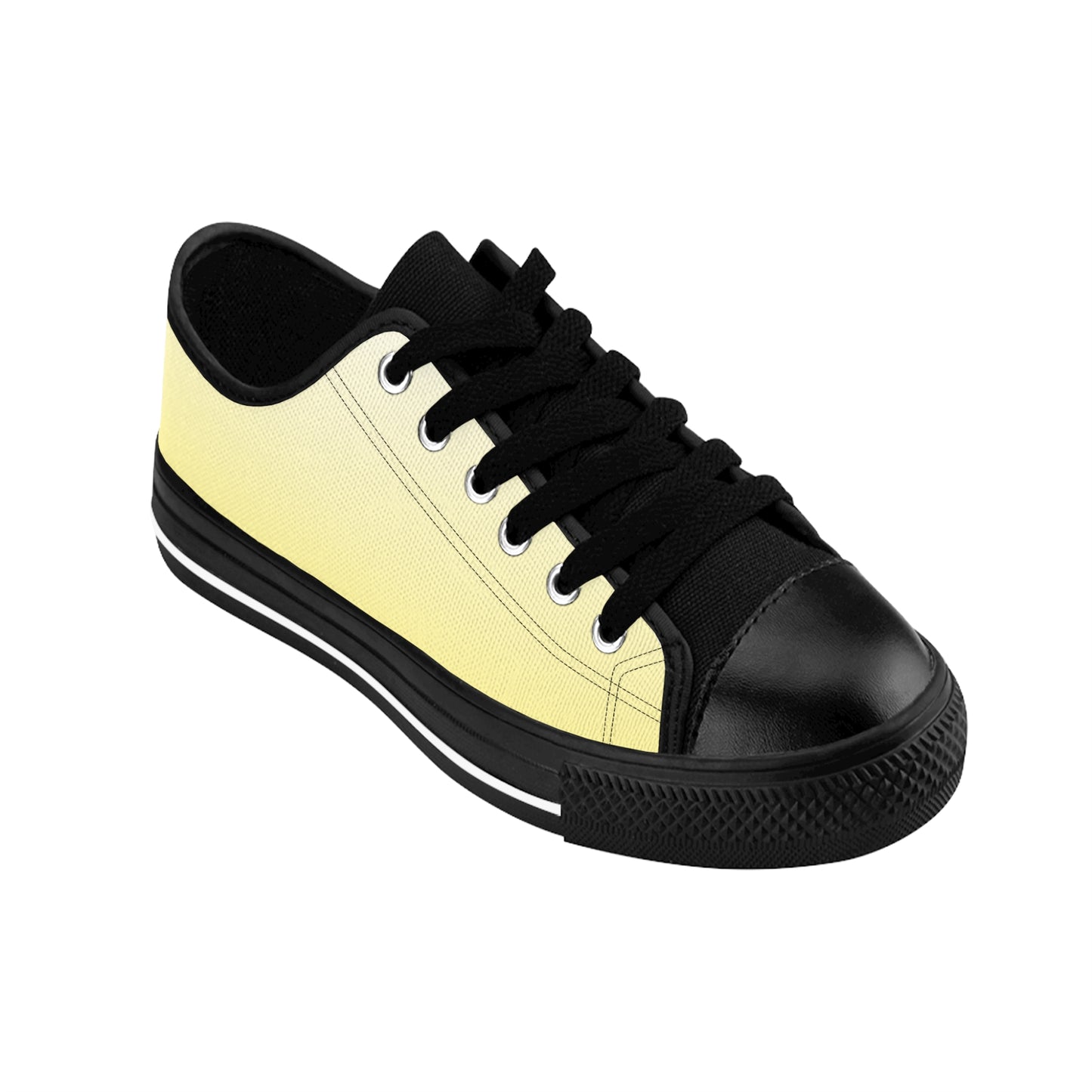 Damen Sneaker Gelb Schwarz Canvas Freizeit Schuhe Low