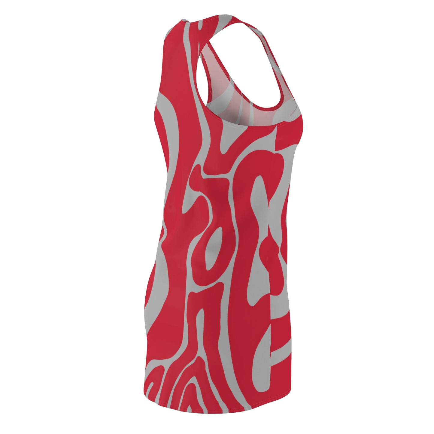 Rot Swirl Racerback Kleid – Abstraktes Sommerkleid