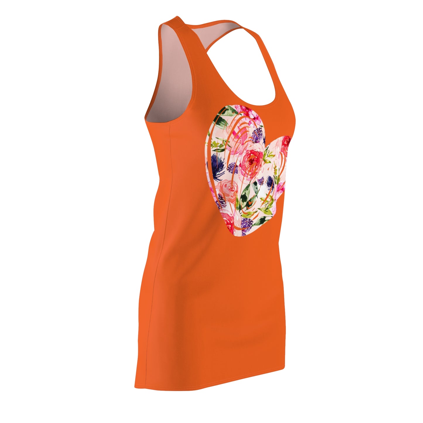 Floral Herz Racerback Kleid – Trendiges Sommerkleid