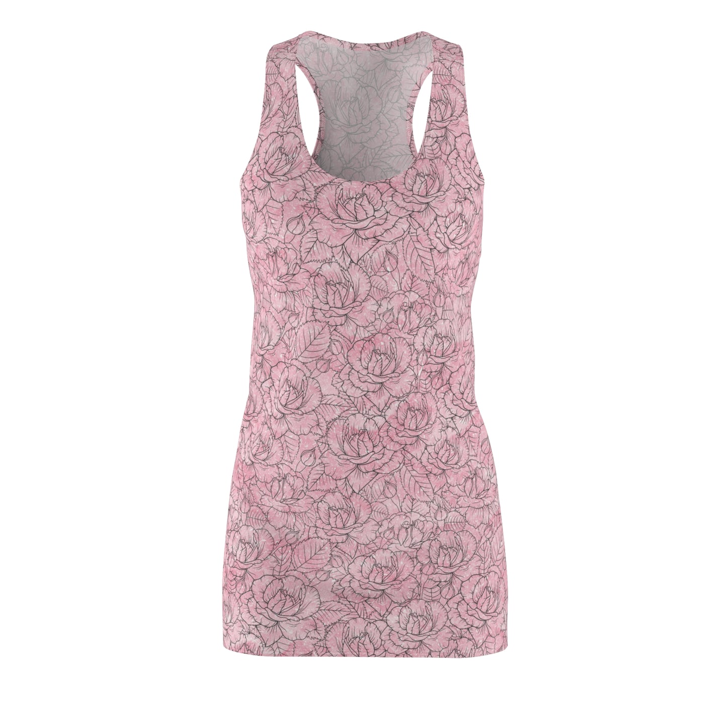 Rosa Racerback Kleid – Sommerkleid mit zartem Rosenmuster