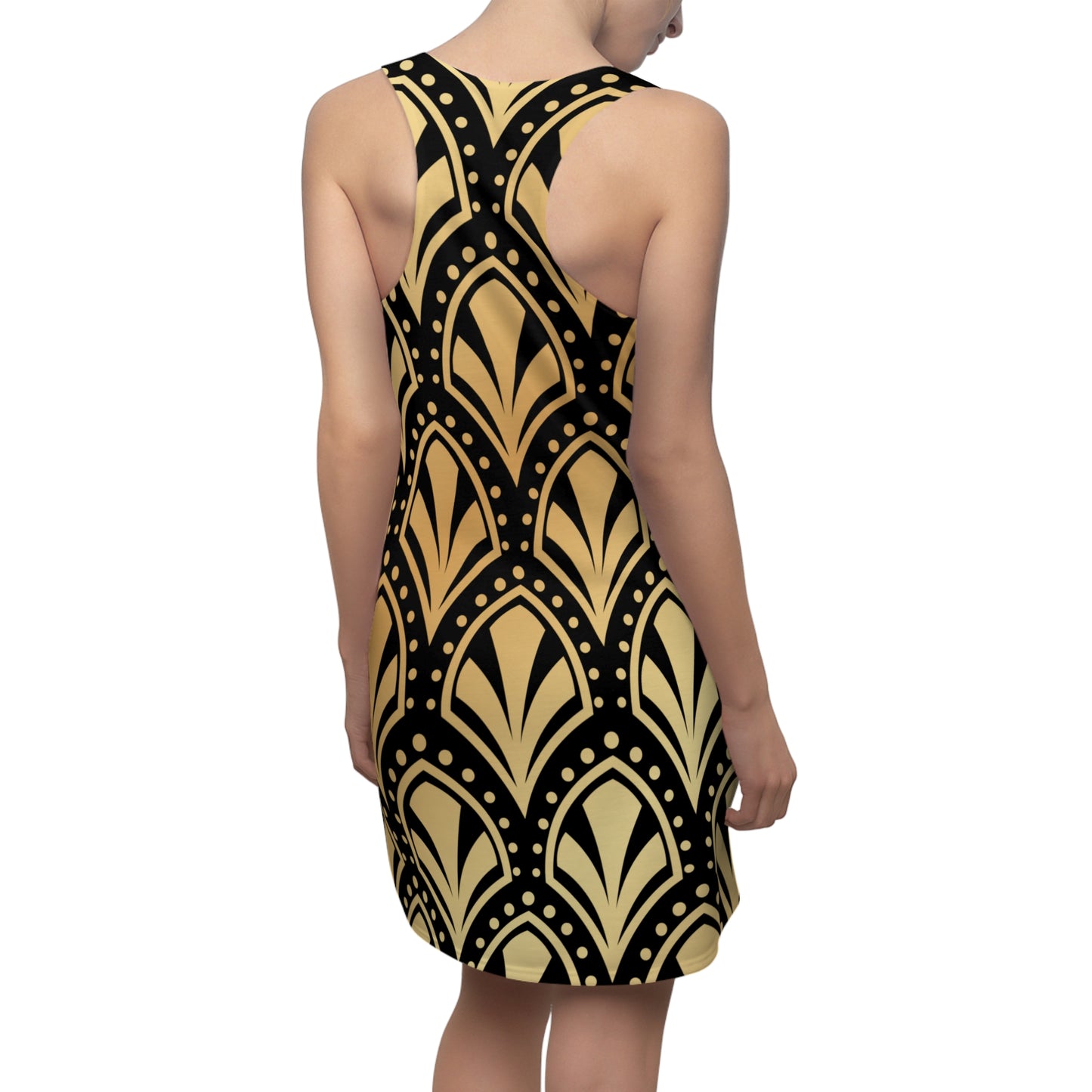 Luxury Racerback Dress mit Elegant Art Deco Muster
