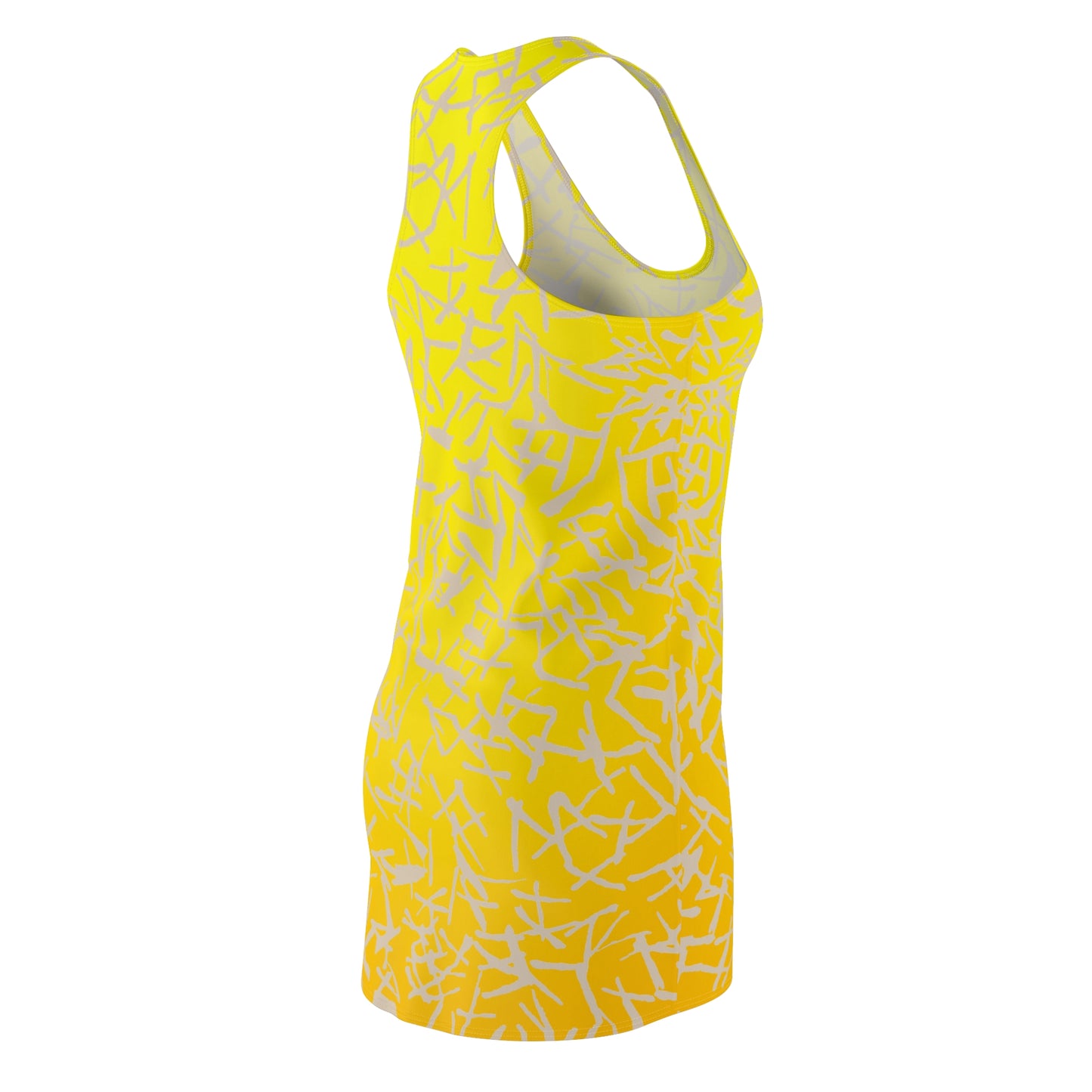 Racerback Damenkleid Sommer – Abstraktes Linienmuster, modern & bequem