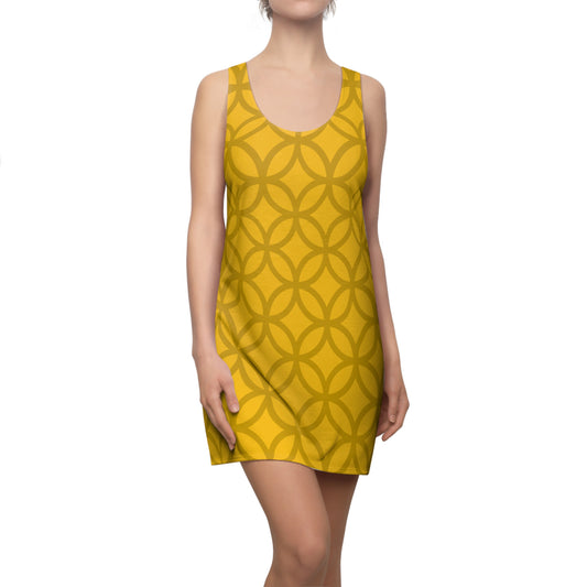 Luxury Racerback Dress mit Modern Circle Pattern Design
