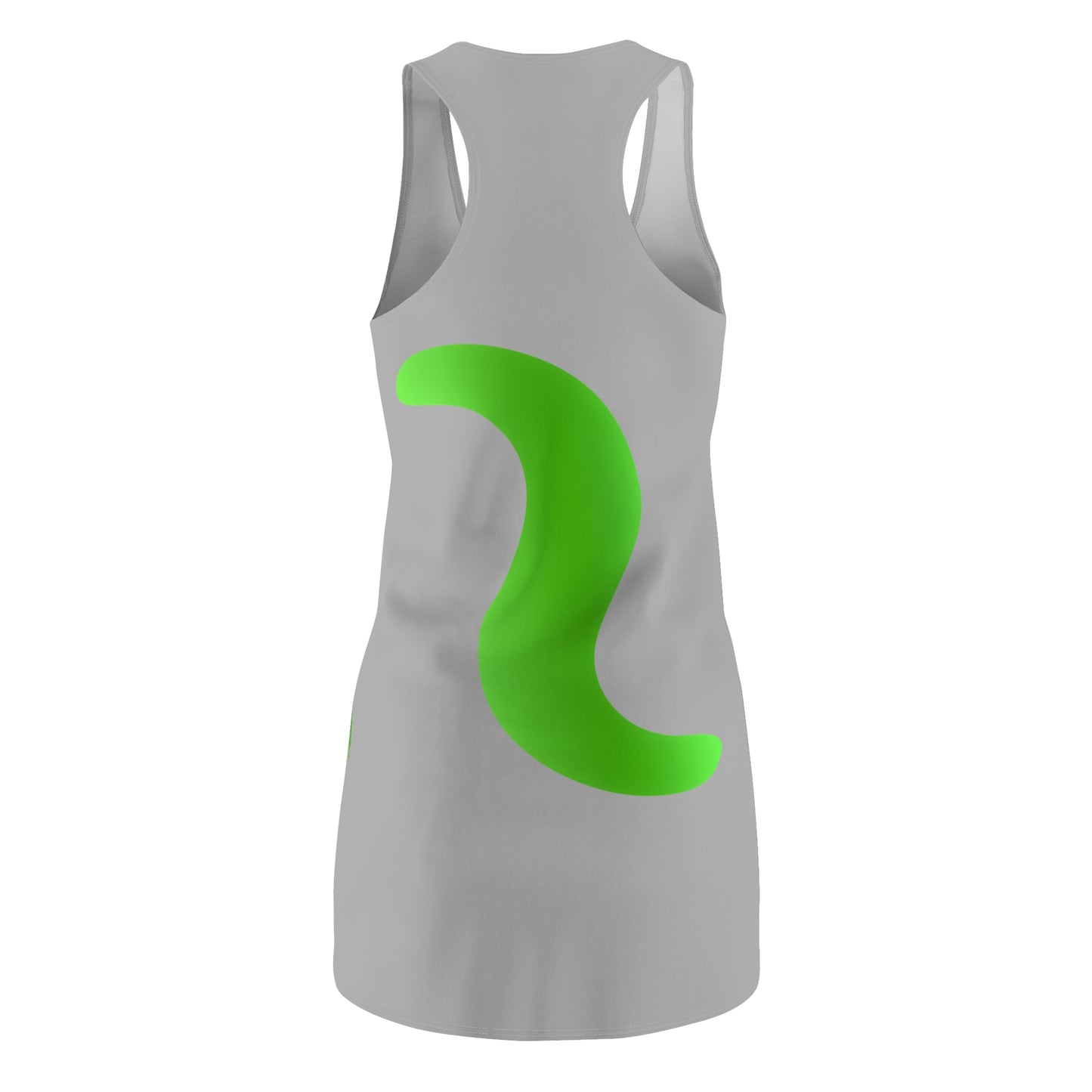 Grau Grün Abstrakt Racerback Kleid – Stylishes Sommerkleid