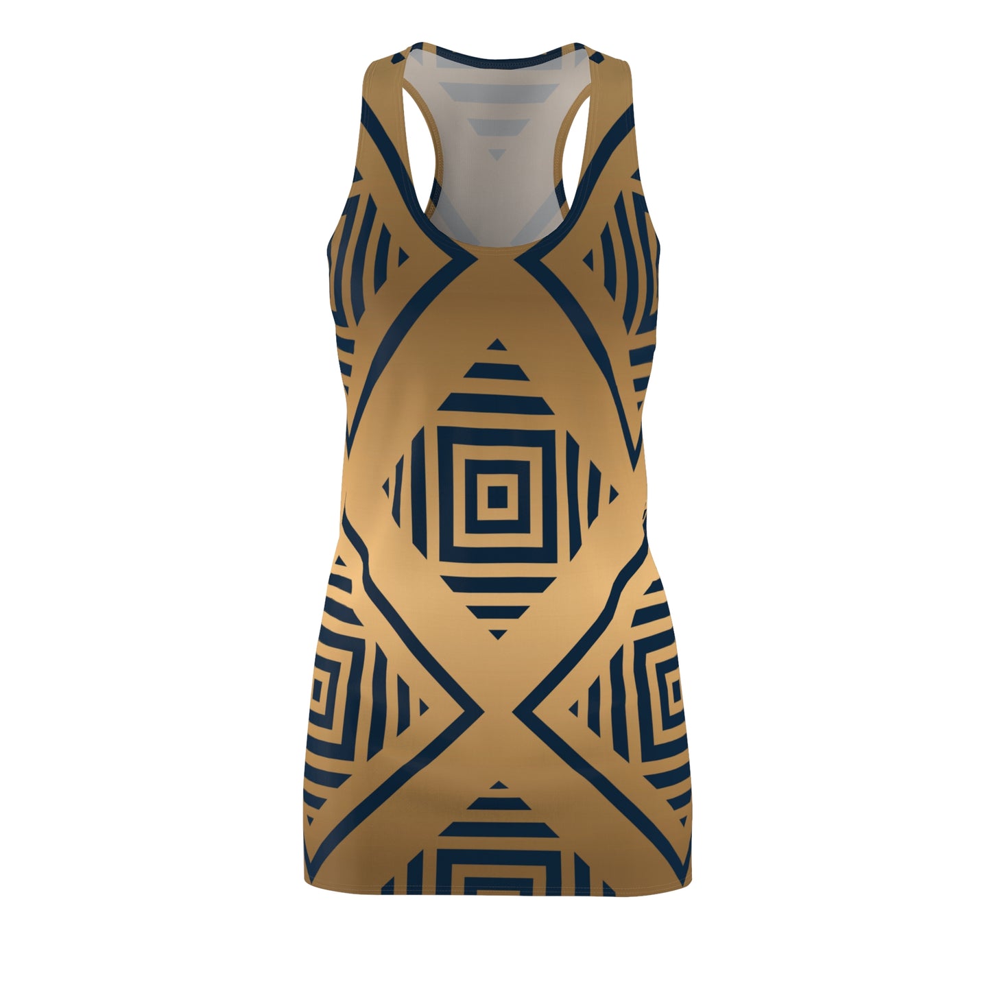 Abstract Tribal Racerback Kleid | Geometrisches Retro Design