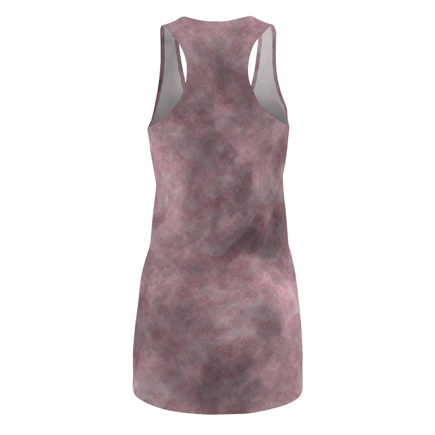 Rosa Racerback Kleid – Sommerkleid mit abstraktem Wolkenmuster