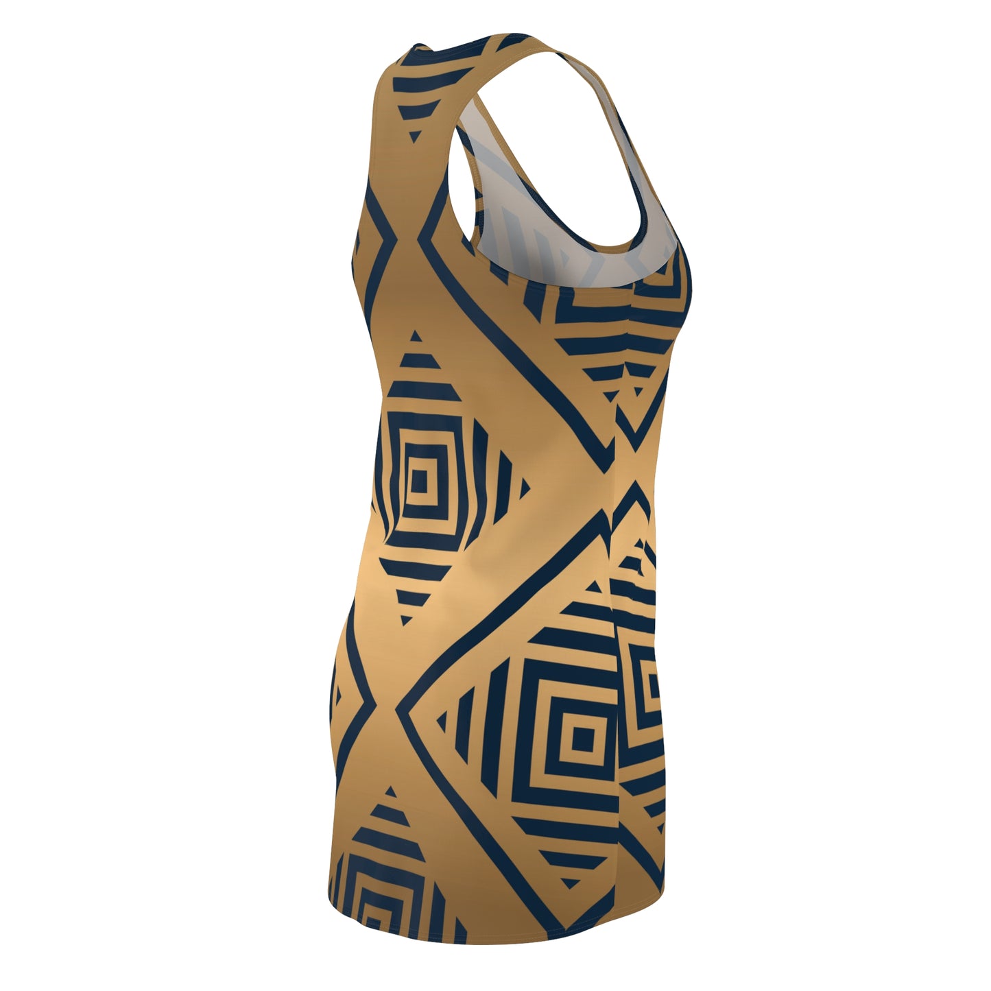 Abstract Tribal Racerback Kleid | Geometrisches Retro Design