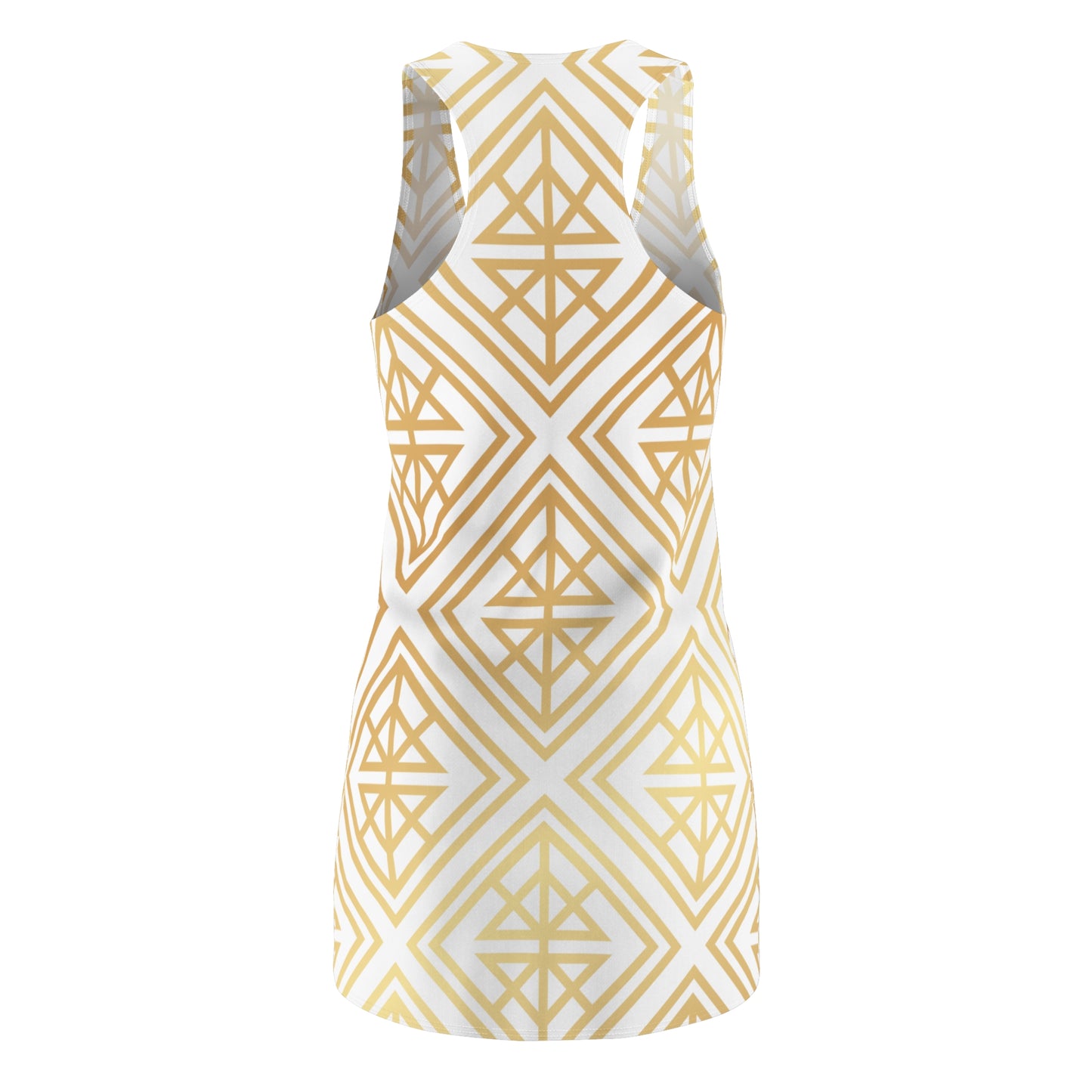 Luxury Racerback Dress mit Geometric Gold Line Muster