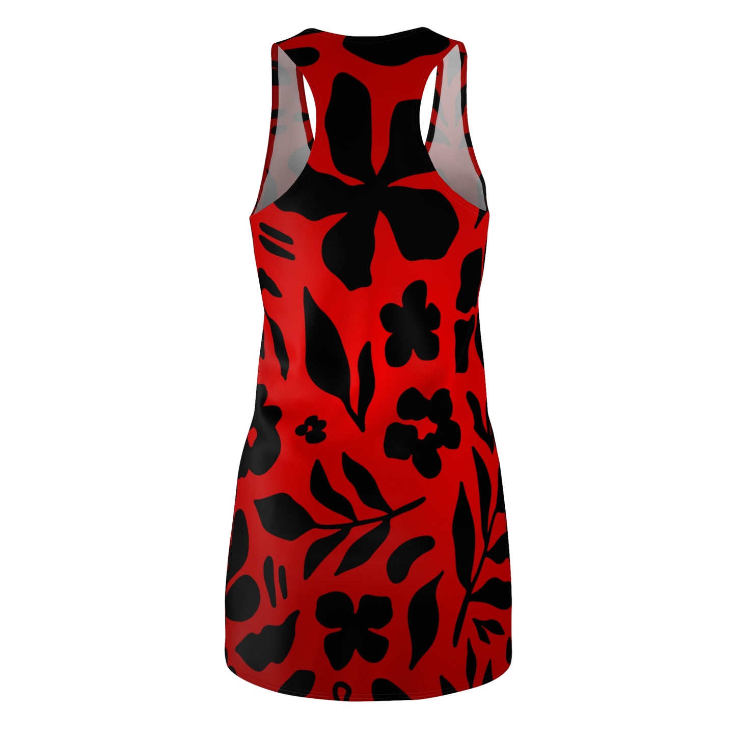 Rot Schwarz Blumen Racerback Kleid – Trendige Sommer Damenmode