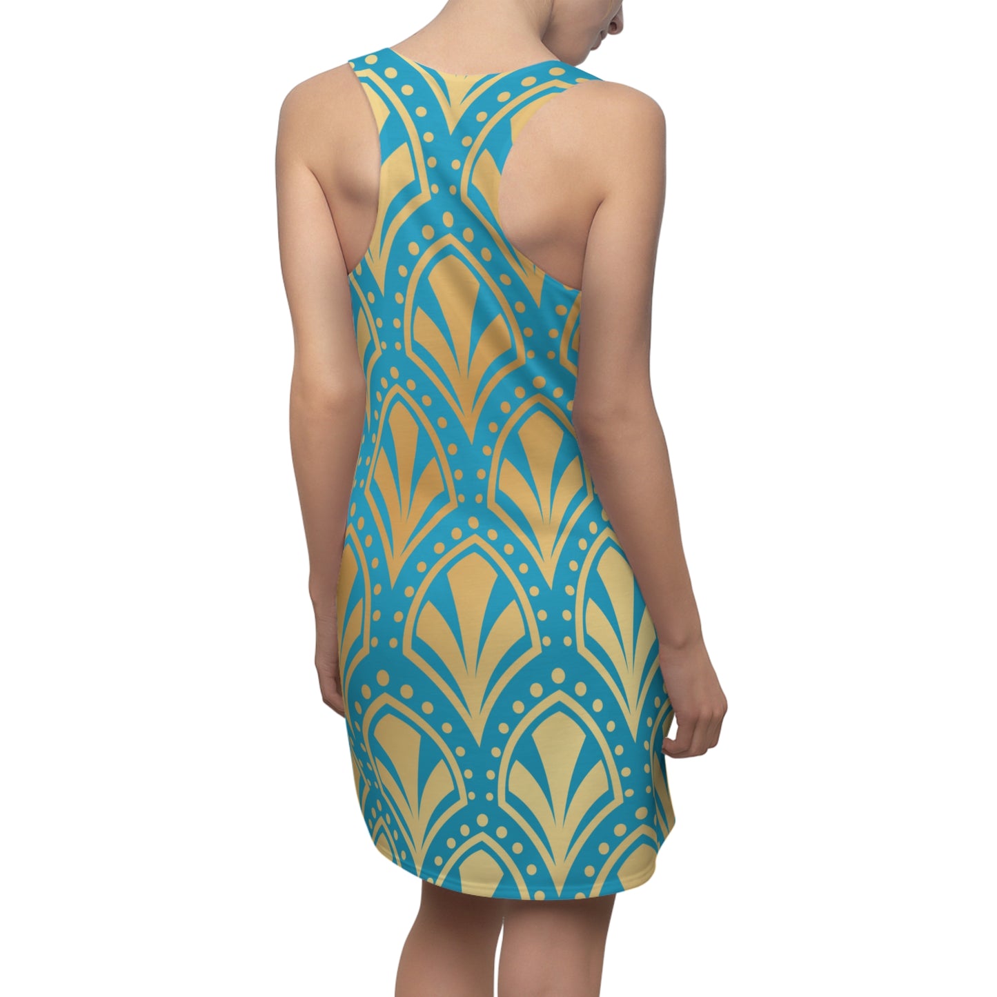 Luxury Racerback Dress mit Elegant Art Deco Muster
