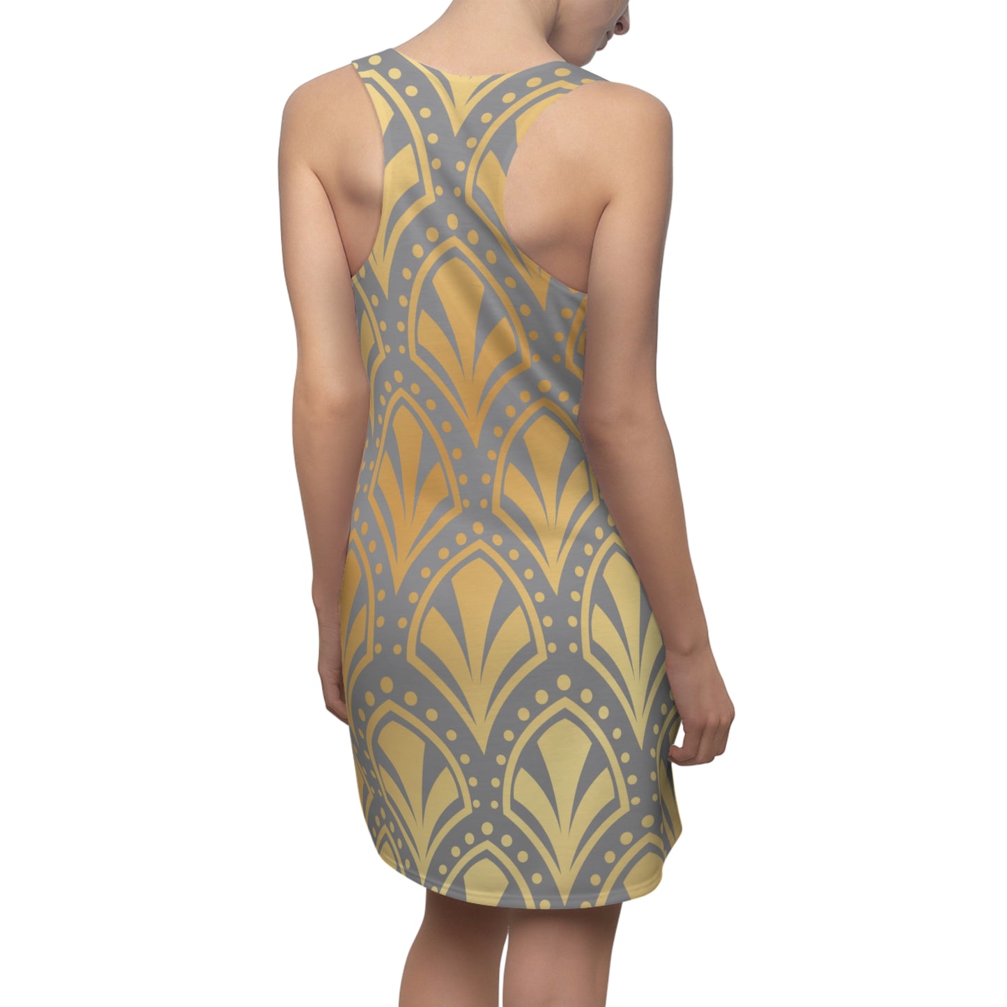 Luxury Racerback Dress mit Elegant Art Deco Muster