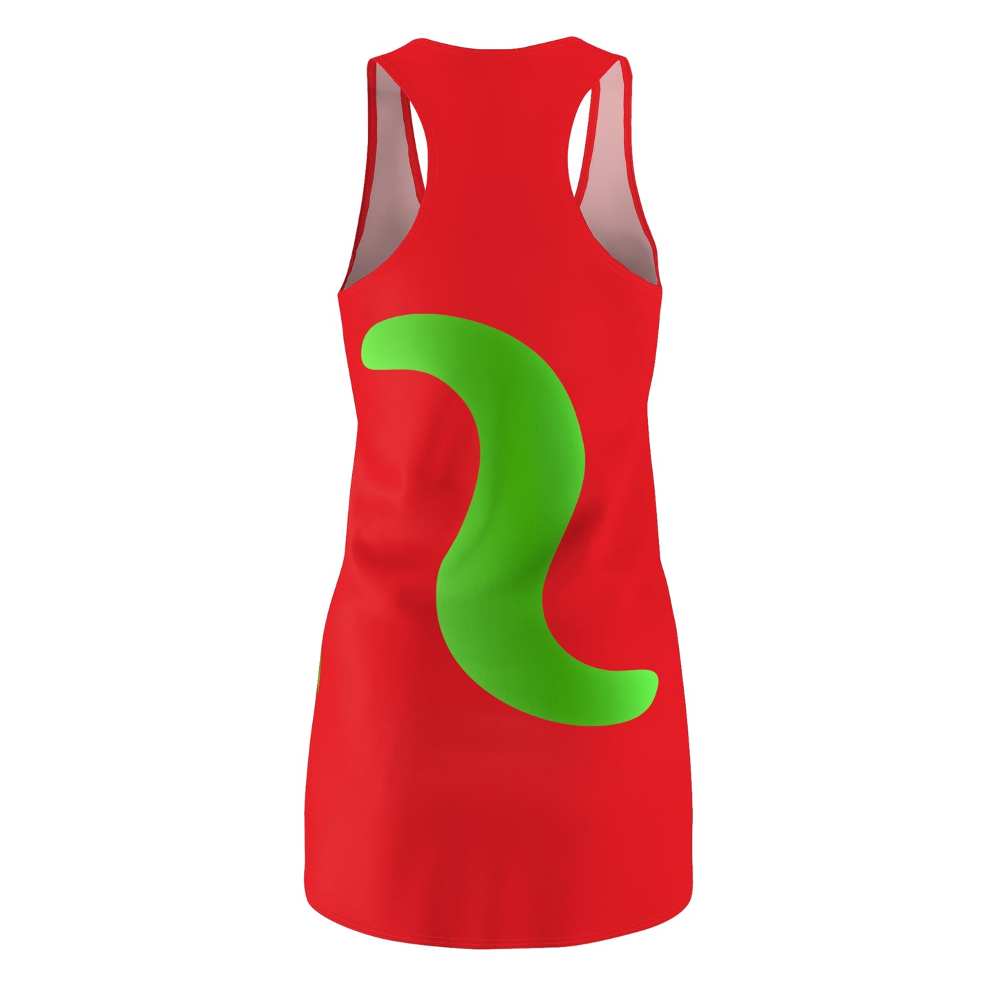 Rot Grün Abstrakt Racerback Kleid – Stylishes Sommerkleid