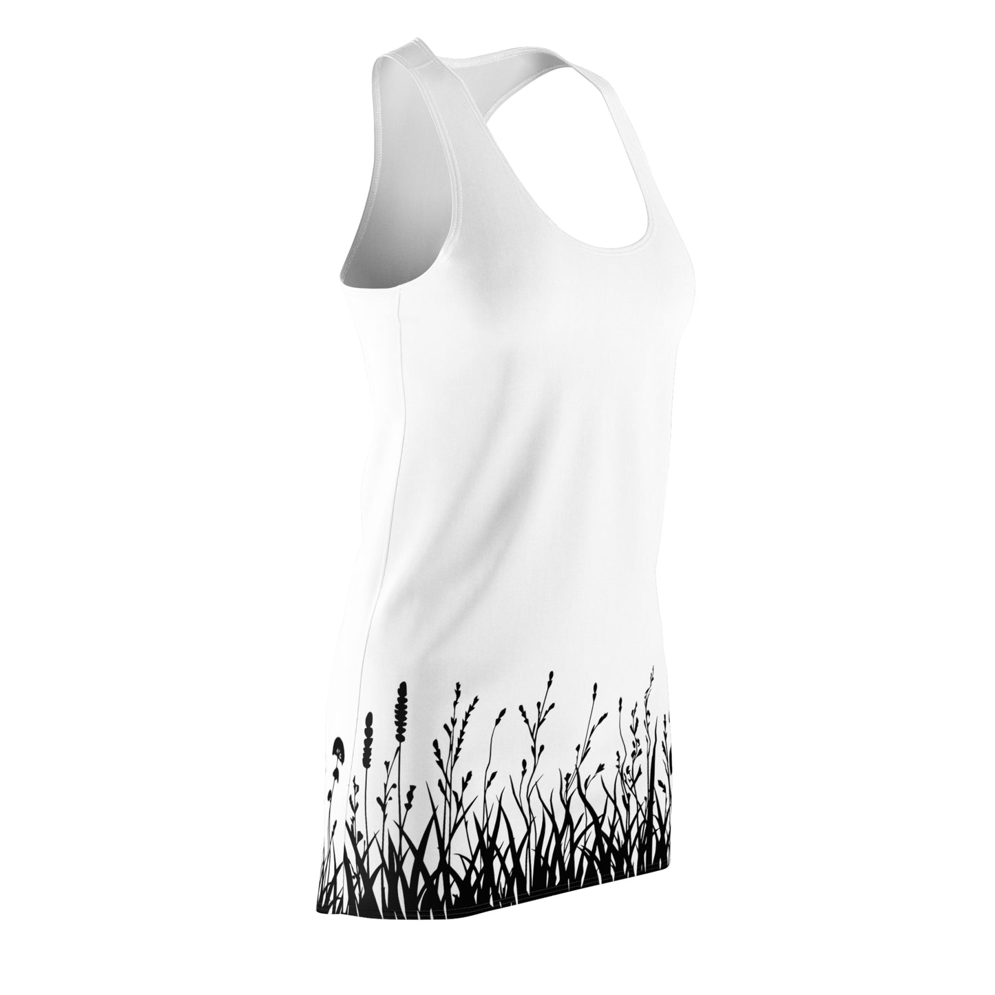 Floral Silhouette Racerback Kleid – Elegantes Sommerkleid