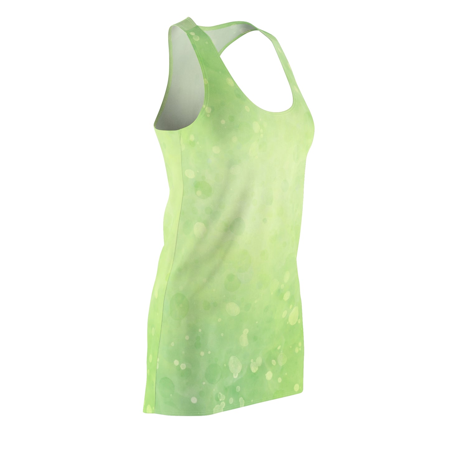 Grünes Sommerkleid Damen – Racerback Kleid mit Bubble Design