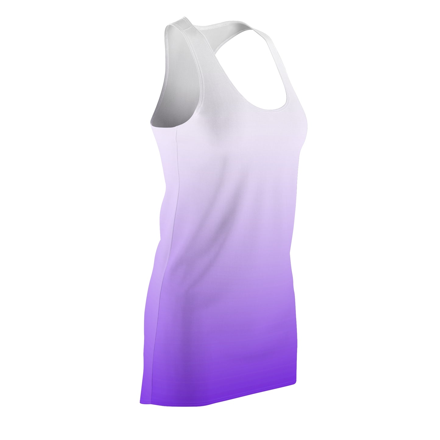 Racerback Kleid Weiß Lila Farbverlauf Damen Sommer
