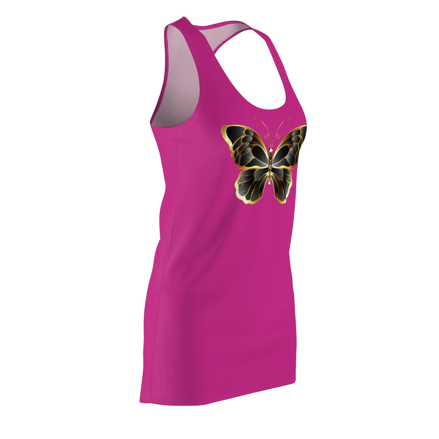 Pink Schmetterling Racerback Kleid Sommerkleid