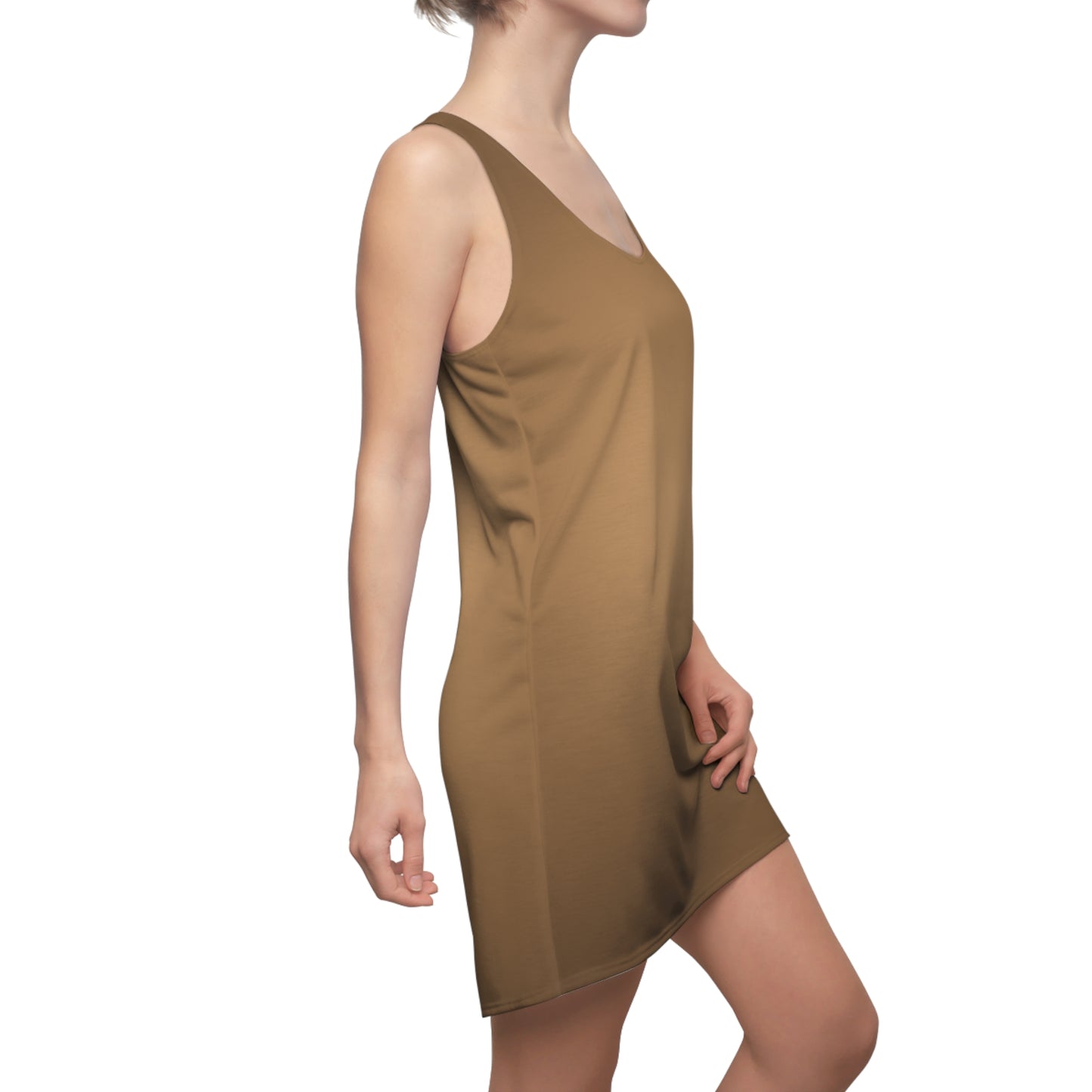 Racerback Kleid Braun Farbverlauf – Minimalistischer Look