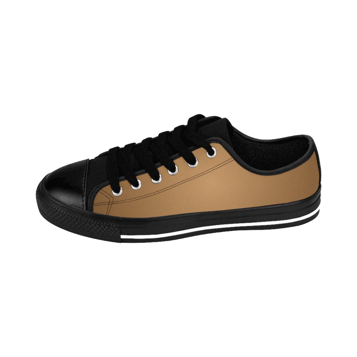 Beige Gradient Canvas Sneakers Women Casual Lace-Up Shoes