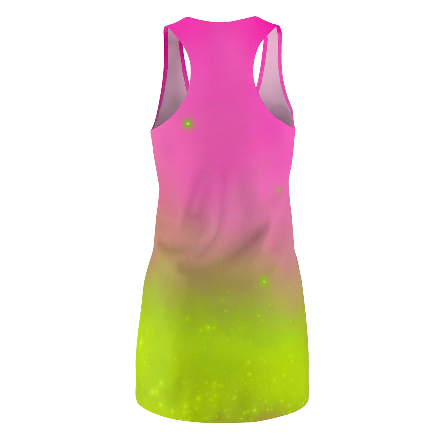 Racerback Kleid mit Pink-Grün Farbverlauf im minimalistischen Design