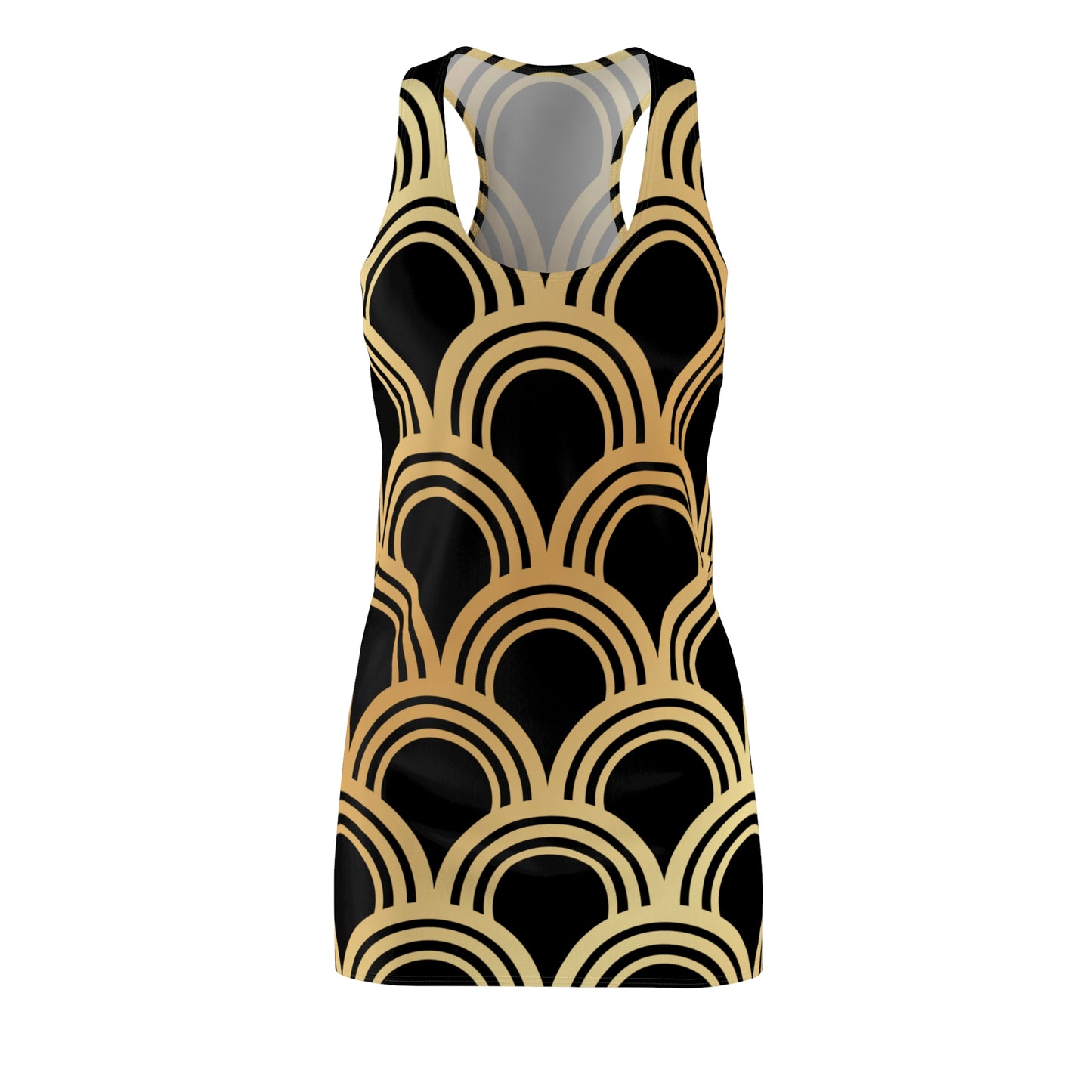 Luxury Racerback Dress mit Art Deco Bogen Muster