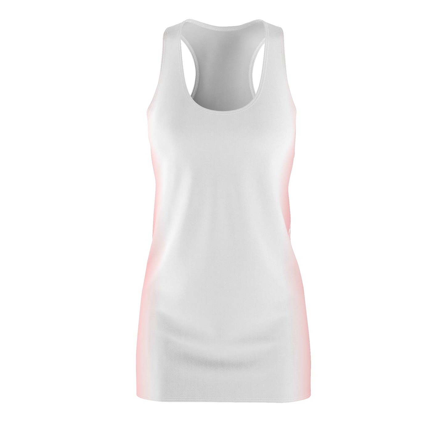 Racerback Kleid Weiß Rosa Farbverlauf Sommer Damen