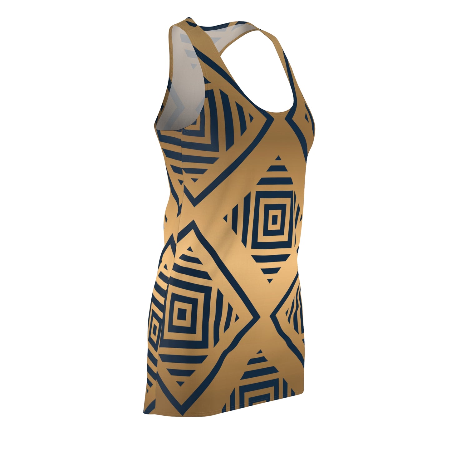Abstract Tribal Racerback Kleid | Geometrisches Retro Design