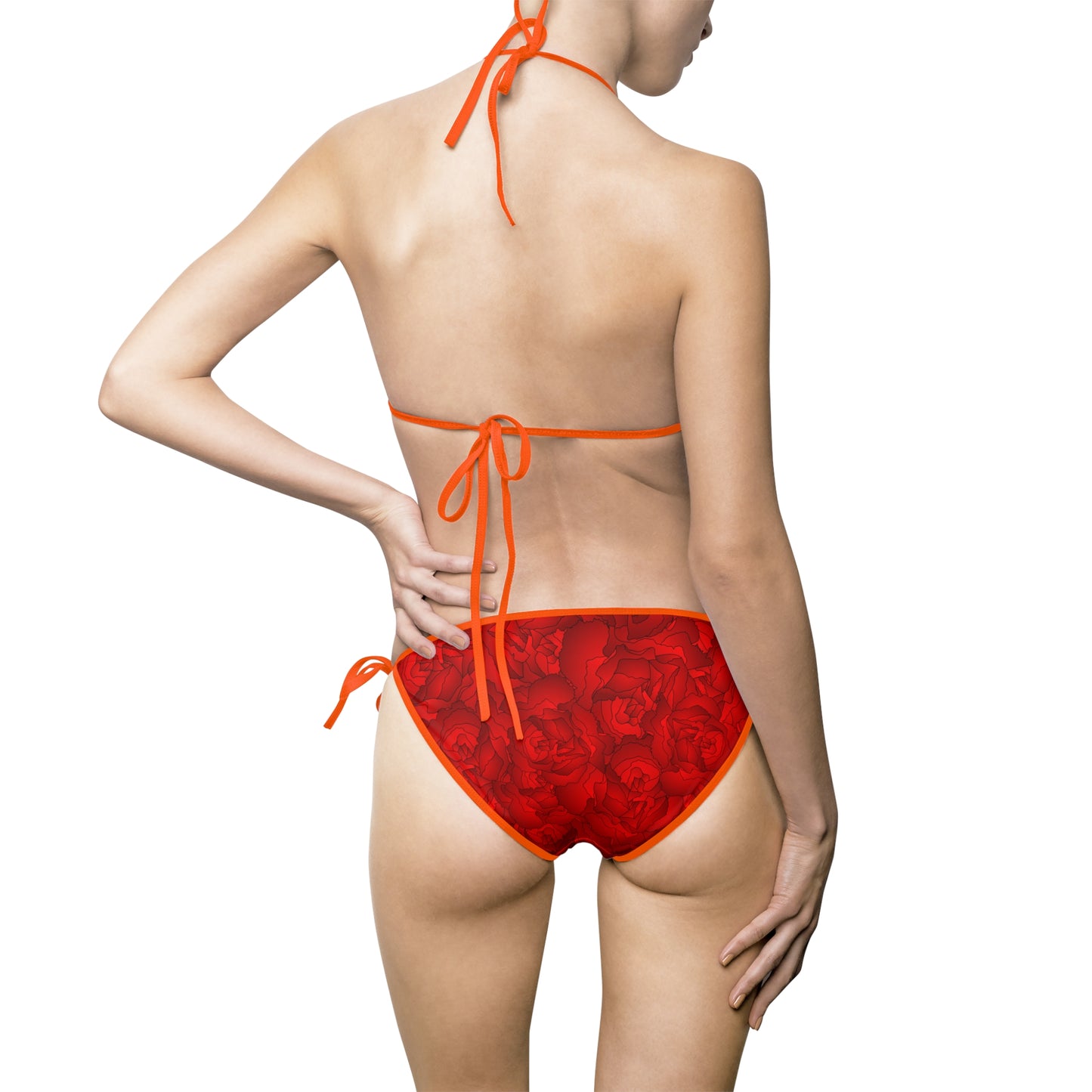 Rot Floral Bikini Set – Sexy Rosenblüten Design