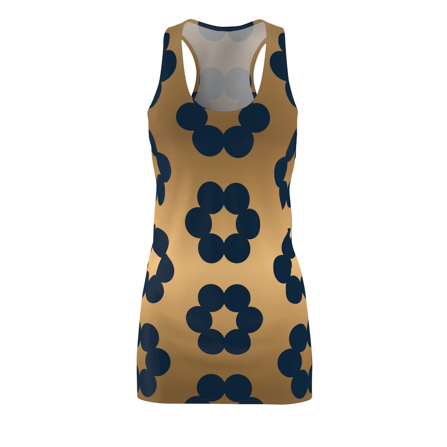 Floral Racerback Dress mit Modernem Retro Muster für Damen