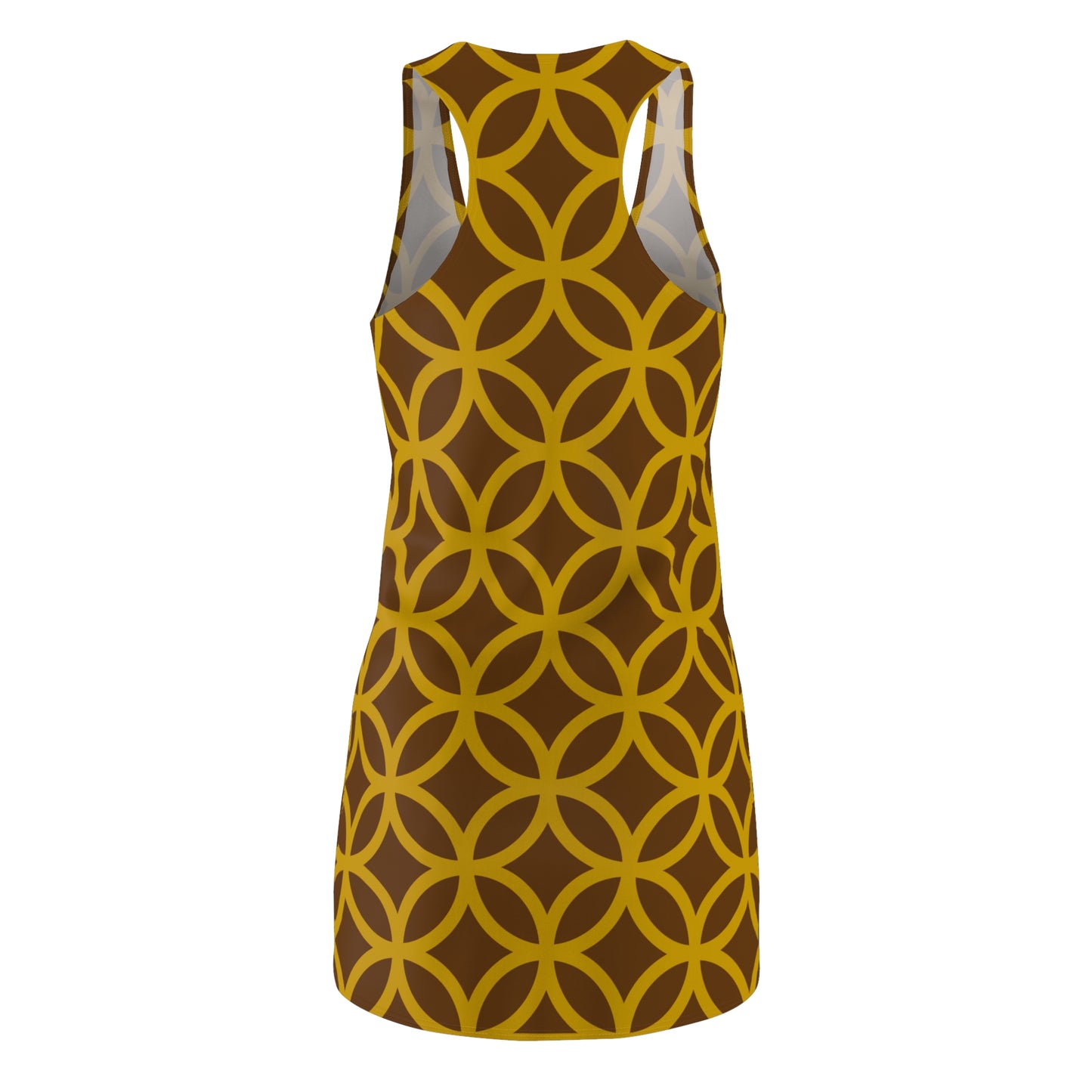Luxury Racerback Dress mit Modern Circle Pattern Design
