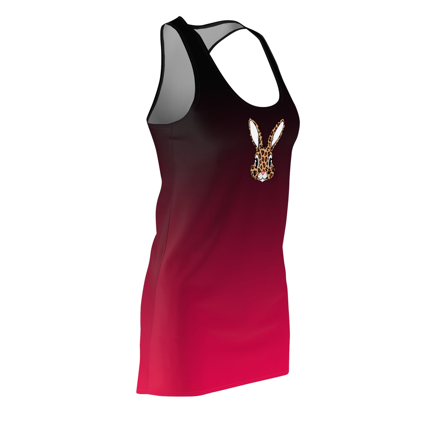 Racerback Kleid mit Hasenmotiv im Ombre Farbverlauf