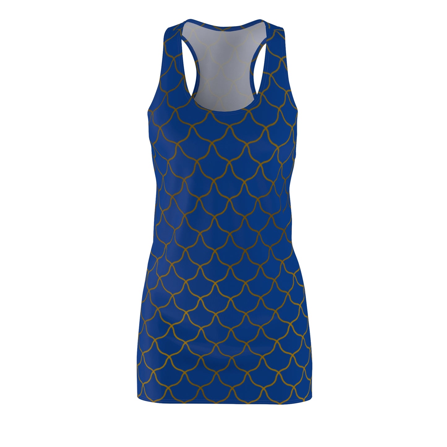Luxury Racerback Dress mit Elegantem Goldmuster Mavi