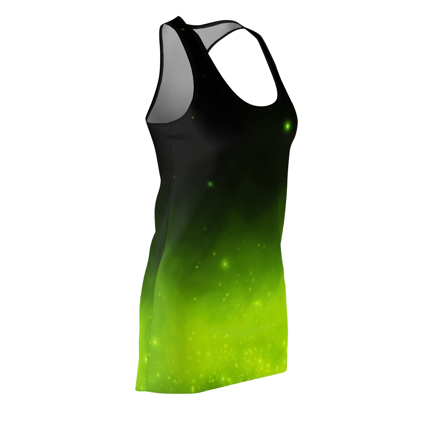 Racerback Kleid mit Schwarz-Grünem Farbverlauf – modern & schlicht